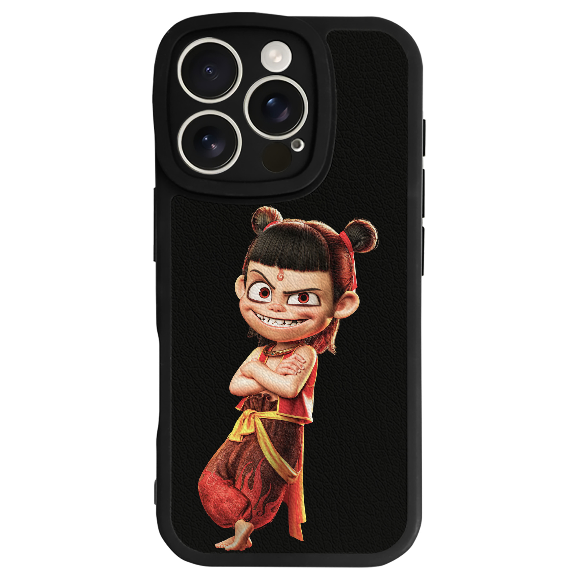 （画像用） Ne Zha 2 ナタ 魔童の大暴れ 【iPhone 16シリーズ対応】シリコンスマホケース（レザー調） 材質：シリコン